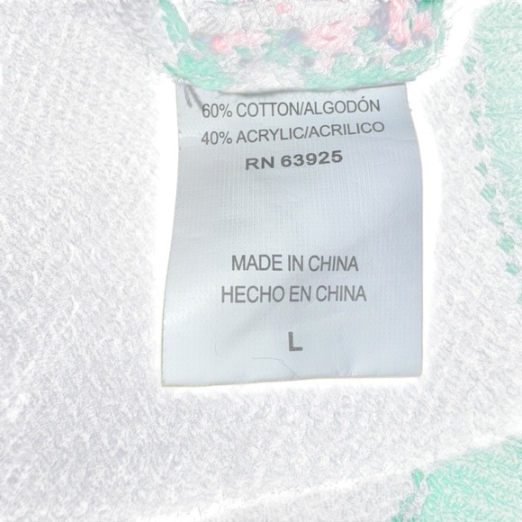 UGLY CHRISTMAS  SWEATER MENS SIZE LARGE “LET IT GLOW” REINDEER W/ SUNGL… - Picture 5 of 5